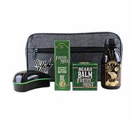 HEY JOE - Bearded Survival Kit Delux Nº 7 | Kit de Barba para el Cuidado de Hombre - Bálsamo, Aceite, Shampoo, Cepillo y Neceser para Barba Saludable