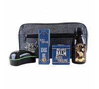 HEY JOE - Bearded Survival KIT Deluxe Nº 3 | Kit de arreglo barbas que incluye: aceite, balsamo, champú, cepillo para barba y neceser de regalo