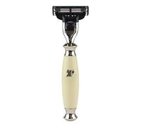 HEY JOE - Maquinilla de afeitar | Compatible con Gillette® Mach 3 | Color marfil, elegante, duradera y fiable