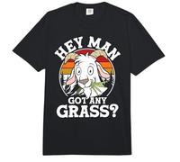 Hey Man Got Any Grass Funny Sarcastic Goat Animal Lover Juego de Palabras Comfort Colors Adult Heavyweight T-Shirt
