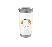 Hey Man Got Any Grass Funny Sarcastic Goat Animal Lover Juego de palabras Vaso térmico de acero inoxidable de doble pared