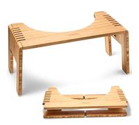 Hey Nature HOCA Taburete baño Plegable en Madera bambú, reposapies Plegable para Adultos, Ayuda Natural con flatulencia, estreñimiento, hemorroides, Colon Irritable. Banqueta baño para evacuación