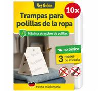 Hey Nature Trampas para Polillas de Ropa, Pack de 5 | Trampas adhesivas sin insecticidas para detectar y controlar infestaciones en armarios y cajones