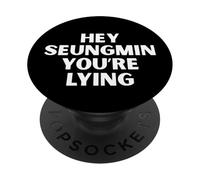 Hey Seungmin You're Lying Kpop Stay Hyunnie Cita divertida PopSockets PopGrip Adhesivo