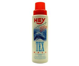 HEY sport TEX WASH Detergente para Ropa deportiva tejidos de membrana y Ropa funcional como GORETEX, SYMPATEX - -, 250 ml