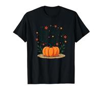 Hey There Calabaza Otoño Hojas Lindo Saludo Camiseta, Hombre, Negro, S