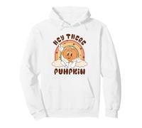 Hey There Pumpkin Groovy Acción de Gracias Sudadera con Capucha