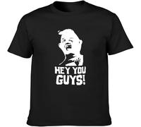 Hey You Guys Sloth 80S Movie T Shirt Mens Unisex Tees Men's Breathable Cotton Crew Neck Plain Tees Black XXL