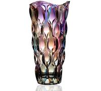 Hey_you Jarrón de flores de cristal, moderno y minimalista, florero nórdico, hecho a mano, adorno hidropónico para mesa de comedor, regalo de boda, fiesta de inauguración de la casa, estilo A violeta