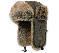 HEYANN Gorro de Invierno de Piel sintética, Estilo Aviador, cálido, Ruso, Ushanka, para Hombre, con Orejeras, Resistente al Viento, para Exteriores, Brownhua-sanse, S-M
