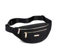 HEYANN Riñonera para mujer y hombre, riñonera pequeña, riñonera deportiva Bum Hip Bag Hombres Mujeres Oxford Tela Riñonera Unisex Elegante Riñonera Fanny Pack Trendy Crossbody Bag, Negro , Moda