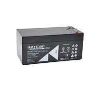 HEYCAR - Batería de Plomo AGM para aplicaciones estacionarias. 12V / 3,2Ah. Capacidad de descarga 1,35 Kg. 133,5 x 67 x 61 mm