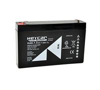 HEYCAR - Batería de Plomo AGM para aplicaciones estacionarias. 6V / 7,5Ah. Capacidad de descarga 105A 1,28 Kg. 151 x 34 x 94 mm