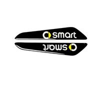 HEYCE 2Pcs Pegatina de protección anticolisión para Puerta de Coche para Smart 450 451 453 Fortwo Forfour Tira de Goma, Tira Protectora, Accesorios Exteriores antiarañazos,Black