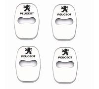 HEYCE 4 Piezas de Cubierta de Cerradura Puerta Automóvil, para Peugeot 3008 508 308 408 2008 4008 5008 301 308S 508 207CC 308CC Cubiertas Protectoras Acero Inoxidable Accesorios Decoración,A