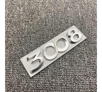 HEYCE Pegatina Decorativa, Emblema, Insignia de Metal, Logo para carrocería de Coche, Pegatina, Accesorios de Letras de Estilo de Coche para Peugeot,3008