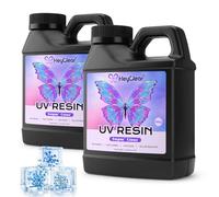 HeyClear Resina UV Transparente 1000g，UV Resin Kit Dura, de Bajo Olor, Premezclada y de Curado Rápido - Para Joyería, Manualidades DIY y Recubrimientos