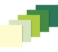 Heyda 203375739 Papel de seda, surtido de 50 x 70 cm, 5 colores surtidos (French Vanilla, verde pastel, verde claro, verde medio, verde oscuro)