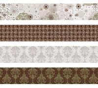 'Heyda 204875524 faltpapier rayas fr fr "belsterne" cristales, color crema