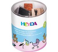 Heyda 204888485 Heyda 204888485 - Sello (bebé), tamaño aproximado de 1,5 x 1,5 cm, 15 sellos de madera