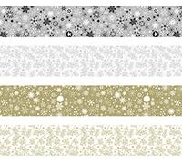 HEYDA 48 Tiras de papel origami para estrellas de Adviento, oro/Plata