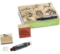 Heyda Heyda 204888695 204888695 - Juego de sellos (animales del bosque) (12 x 10 x 3 cm, 6 sellos de madera)