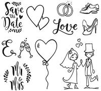 Heyda Juego de sellos de boda 11