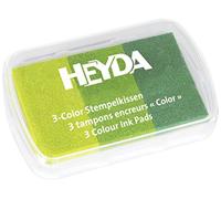 HEYDA Stempelkissen 3-Color, limone/hellgrün/dunkelgrün