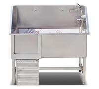 HEYDGBBZ Estación de Lavado for Mascotas, Piscina for, bañera for Perros, for Aseo, Profesional Acero Inoxidable for, estación baño for con rampa