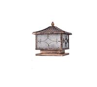 HEYDGBBZ Lámpara de Pilar for jardín al Aire Libre, lámpara, Pared, Columna for Puerta Exterior, for Villa, for Paisaje, Poste luz Impermeable Chino(Bronze-s)