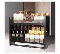 HEYDGBBZ Organizador de gabinetes extraíble Cocina, Organizador 2 Niveles, Estante for gabinete Alto Que Ahorra Espacio Interior(76x54x28cm)