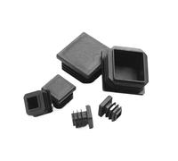 HEYDGBBZ Patas de Repuesto para Muebles, Tapones para Patas de sofá, gabinete, Mesa, Silla, 10 Unidades, Cuadrados, de plástico Negro, Tapones Ciegos, Insertos de Tubo, Tapones Decorativos.(19x19mm)