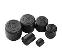 HEYDGBBZ Patas de Repuesto para sofá, gabinete, Mesa, Silla, Tapa Protectora, 100 Unidades, Redondas, Negras, de Goma, para Madera Dura.(12mm)