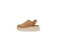 HEYDUDE Delray - Zuecos de plataforma de gamuza para mujer, estilo bohemio, zapatos casuales sin cordones con correa ajustable, zuecos de gamuza ligeros y cómodos para mujer, calzado elegante para uso