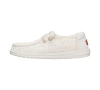 HEYDUDE Infant LILDUDE - Jersey elástico sin cordones | Zapatos de bebé ligeros y cómodos | Cordones elásticos fáciles de poner, Marfil, 42 EU