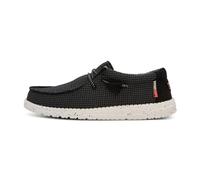 HEYDUDE Malla Deportiva Wally, Mocasin Hombre, Negro Blanco, 43 EU
