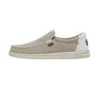 HEYDUDE Mikka Braided - Zapatos Estilo Mocasín para Hombre, Off White, 45