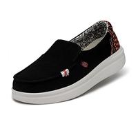 HEYDUDE Misty Rise, Loafer Shoes Mujer, Negro, 39 EU