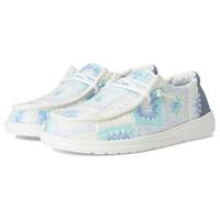 HEYDUDE Mocasines de Ganchillo Wendy Cottage para Mujer, Azul Bahía/Multi, 38 EU