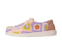 HEYDUDE Mocasines de Ganchillo Wendy Cottage para Mujer, Garca/Lavanda/Multi, 40 EU