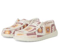 HEYDUDE Mocasines de Ganchillo Wendy Cottage para Mujer, Petal Rosado/Multi, 40 EU