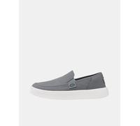HeyDude Mocasines Sunapee hombre en lona con detalles elásticos. Gris 44