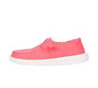 HEYDUDE Mocasines Wally de lino para hombre, Coral ardiente, 38 EU