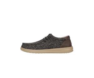 HEYDUDE Paul Knit - Zapatos Estilo Mocasín para Hombre, Black/Charcoal, 45