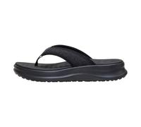 HEYDUDE Sandalias Tide Flip para mujer, sandalias ligeras de verano con correa tejida suave y plantilla acolchada, Negro/Metálico, 38 EU