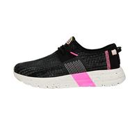 HEYDUDE Sirocco Sport Stripe - Zapatos para Mujer - Zapatillas con Sistema de Cordones Fácil, Black, 39