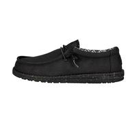 HEYDUDE Wally Canvas - Zapatos Estilo Mocasín para Hombre, Black/Black, 42