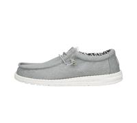 HEYDUDE Wally Canvas - Zapatos Estilo Mocasín para Hombre, Light Grey, 41