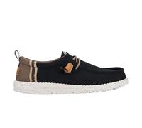 HEYDUDE Wally Craft Linen, Mocasín Hombre, Negro/Nuez, 42 EU