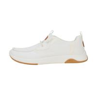 HEYDUDE Wally Drift Classic - Zapatos sin cordones para hombre | Mocasines ligeros | Sistema fácil de poner | Plantilla acolchada, Blanco, 45 EU
